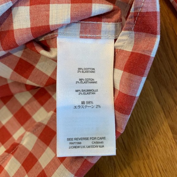 J. Crew Stretch Secret Wash Shirt Gingham. Mens M. - Picture 4 of 6